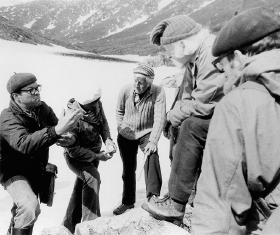 Н. Л. Добрецов на международной экскурсии на Полярном урале, 1978 г.