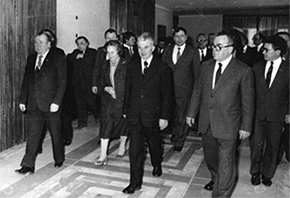 Посещение Академгородка Президентом Румынии Н. Чаушеску
